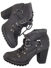 $69.95 NOT RATED 8.5 Boots Bootie So Gully Ankle Gray Buckle Store Womens