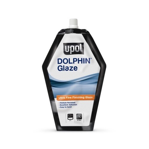 U-POL DOLPHIN GLAZE 440ML + BPO HARDENER BAGDOL/1 FILLER STOPPER NEW UPOL