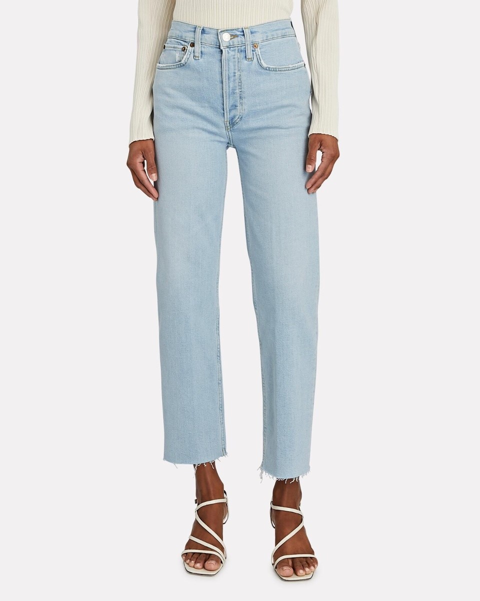 RE/DONE 70s High Rise Stove Pipe Comfort Stretch Crop Light 14 Denim redone  26