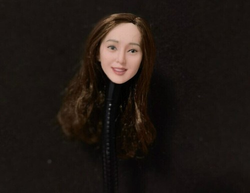 1/6 Skala Weiblicher Kopf,Asiatisches Mädchen Bepflanztes Haar