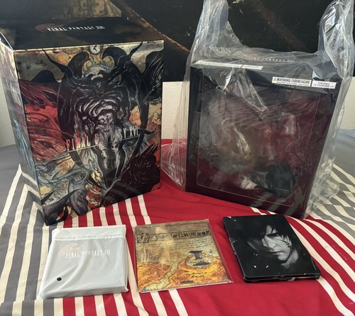 Final Fantasy XVI (16) Collector's Edition Statue, Map, and 2 Steelbooks