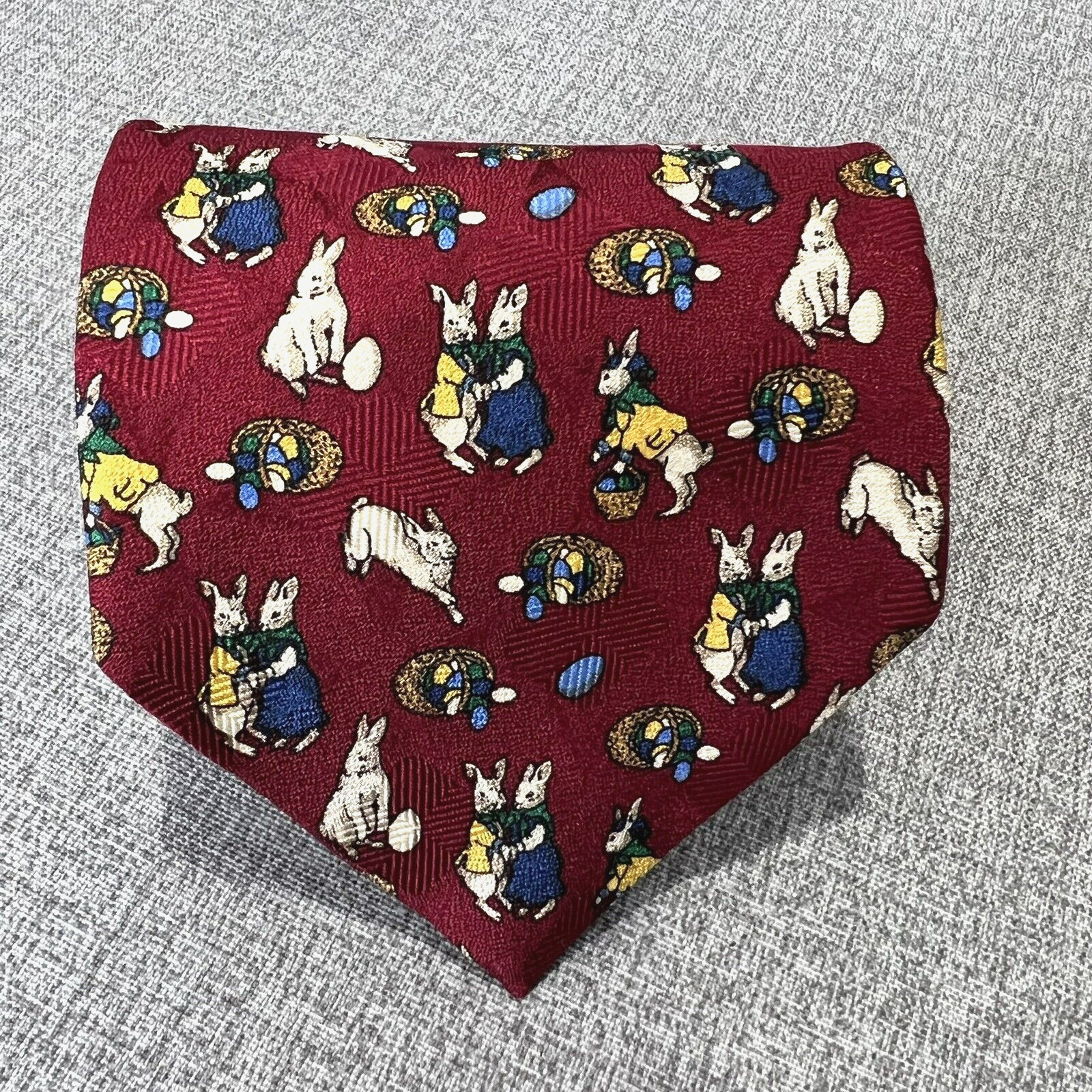 Robert Talbott Tie Silk Rabbit Easter Eggs Bunny … - image 1