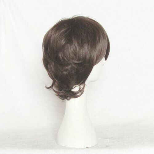 For Cosplay Dazai Osamu Short Brown Curly Wigs Bungo Stray Dogs Hair Wig - Picture 4 of 5