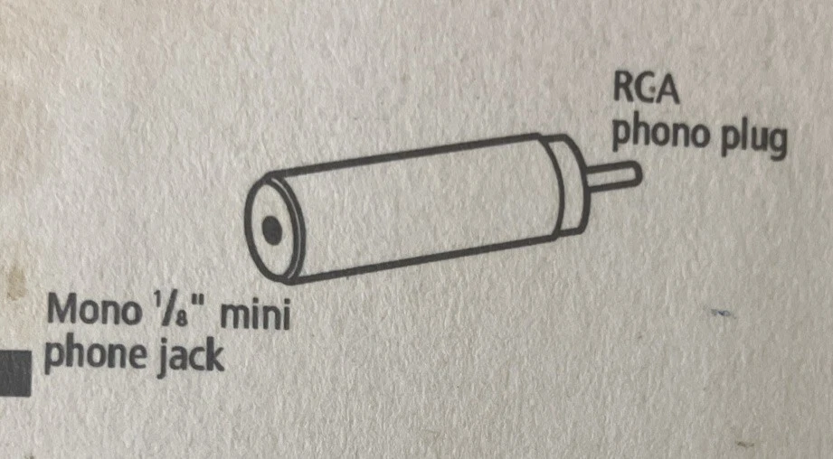24K Gold-Plated Shielded Plug Adapter RCA Phono to Mono 1/8” RadioShack, 274-871 - Image 3 of 4