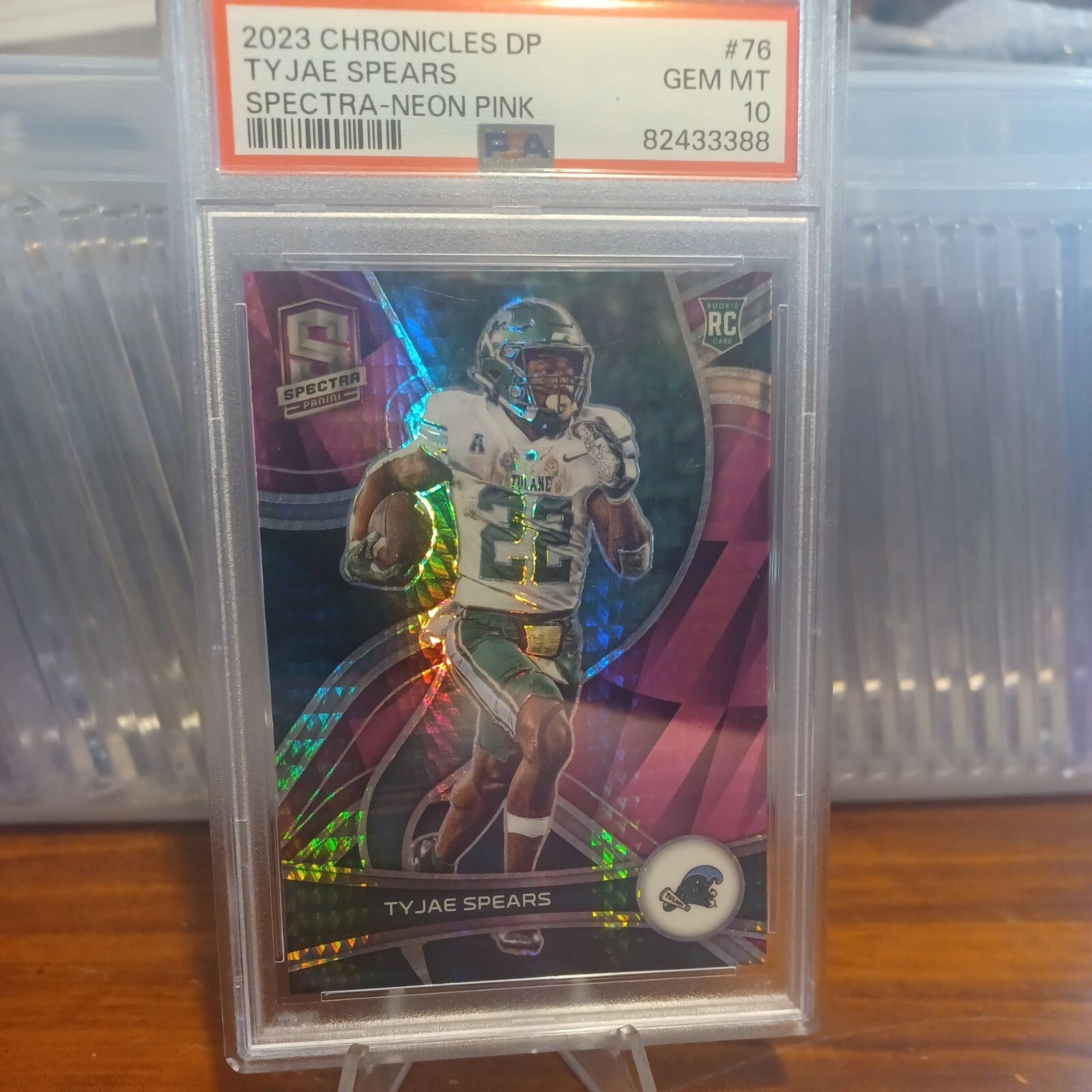 Tyjae Spears Panini Chronicles Draft Picks Spectra #76 Neon Pink