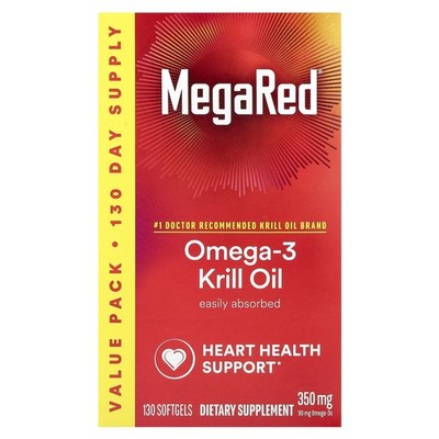 MegaRed , Omega-3 Krill Oil, Vanilla, 350 mg, 130 Softgels