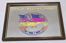 Vintage The Steve Miller Band Mirror Carnival Glass Framed Sign 1970s 