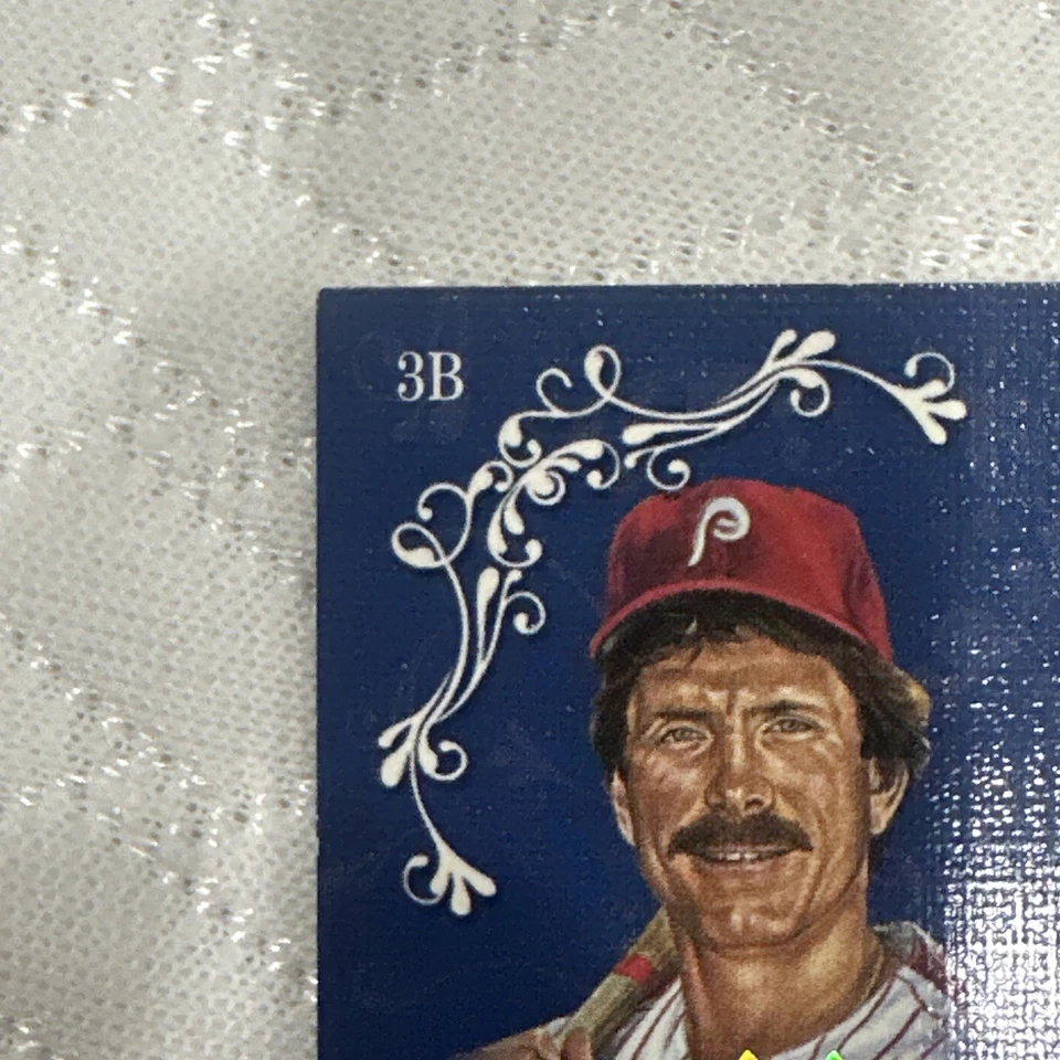 2003 Diamond Kings Team Timeline Jerseys #TT7 Mike Schmidt + Pat Burrell #'d/100 - Image 3 of 4