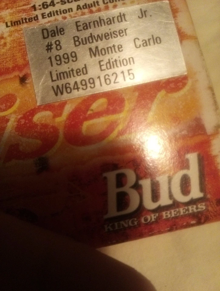 Dale Earnhardt Jr. Monte Carlo Budweiser Edición Limitada. Mini réplica con firma Foto 4 de 4