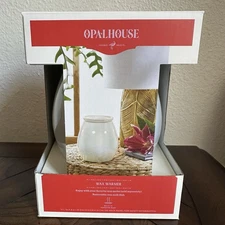 Opalhouse Wax Warmer White Pearl Ceramic Electric Bulb Removable Lid New w Box