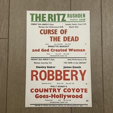 Curse Of The Dead - The Ritz Cinema Rushden Hanging Card Original 60s/70s