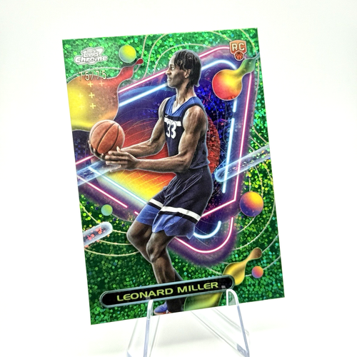 Leonard Miller (RC) 2024 Topps Cosmic Green Space Dust 75/75 Rookie #180 Bookend - Picture 10 of 13