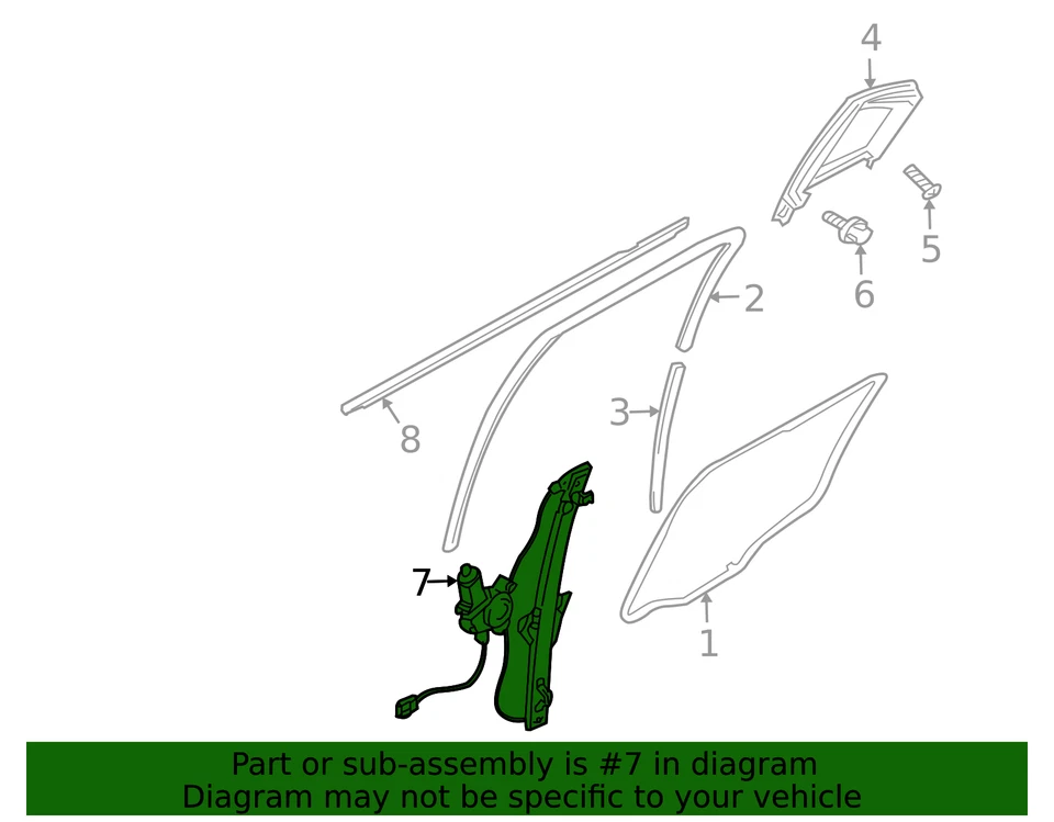 Regulador de ventana original Mitsubishi MR599950 Foto 2 de 2