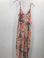 Pre-Owned Lovestitch Red Size S/M Floral Shift Maxi Sleeveless Dress