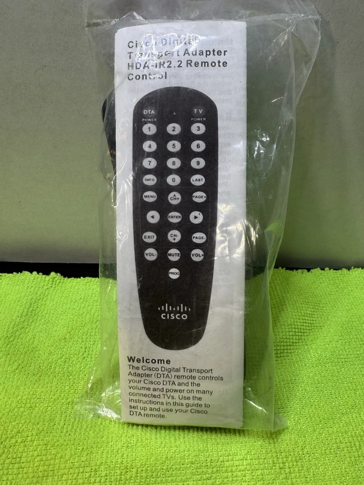 CISCO REMOTE CONTROL HDA-RF2.2 FOR DTA 170HD 270HD/DRX - New w/Instructions - Image 2 of 4