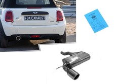 Edelstahl Sportauspuff Mini One F56 F57 100mm rund eingerollt abgeschr�gt