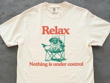 Chill Pug Vintage Shirt Relax Nothing Is Under Control Pug Tee Summer Pu...