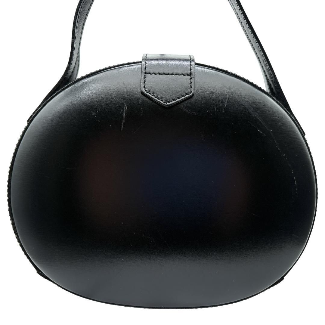 Rare 2way LOEWE Shoulder Bag Handbag Anagram Leather Black image 3