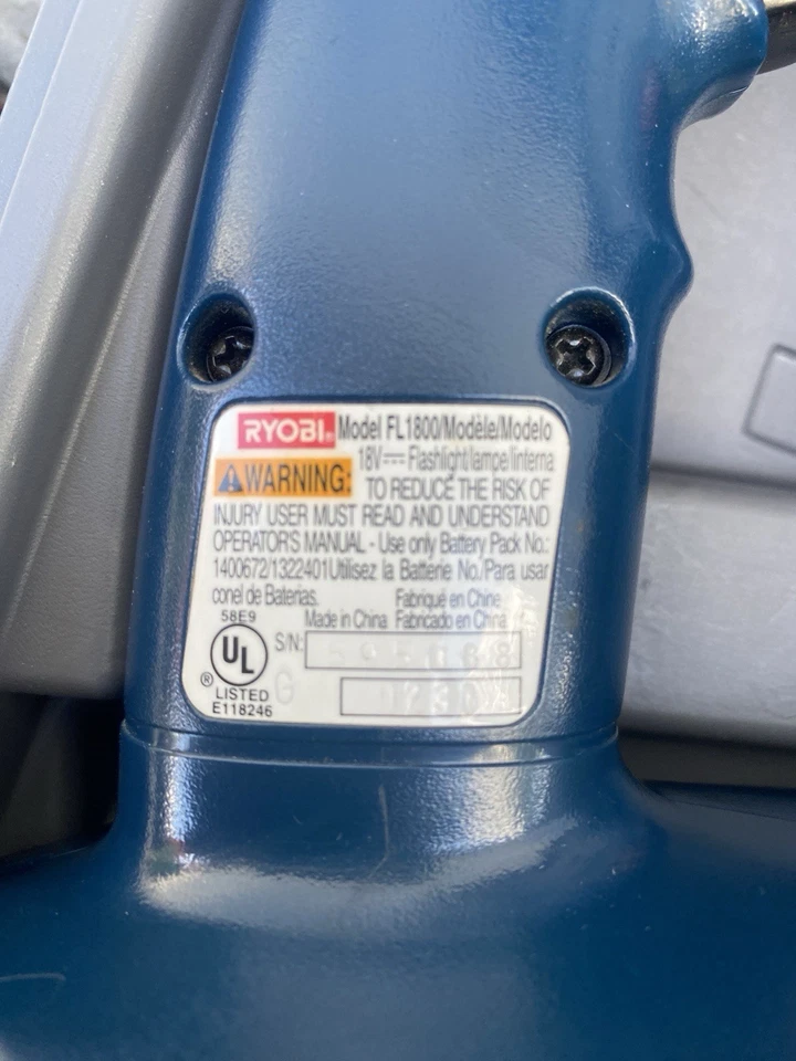 Ryobi Tool 18V Lot - Drill, Flashlight, Charger, Case - Image 4 of 4