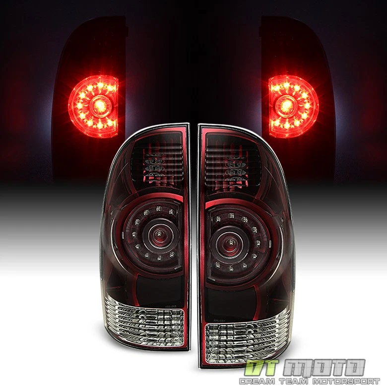 For 2005-2011 Toyota Tacoma Pickup Headlights+Red Smoke Tail Lights Brake Lamps — 第 4/4 张图片