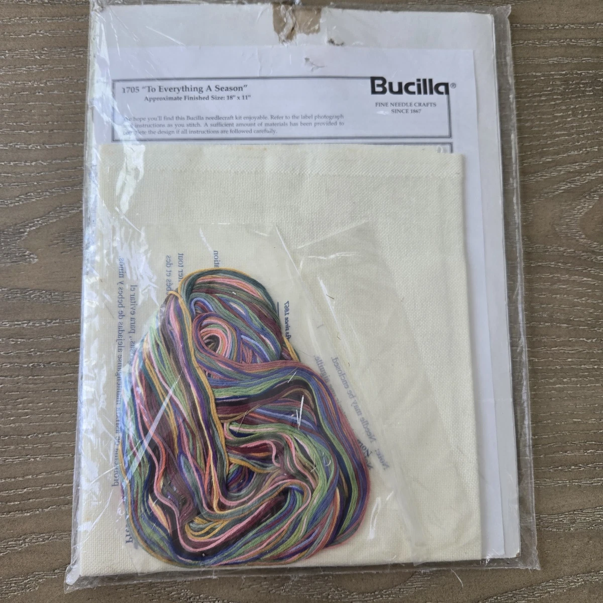 Bucilla Needles N Hoops Cross Stitch Sampler Kit-To Everything There Is A Season