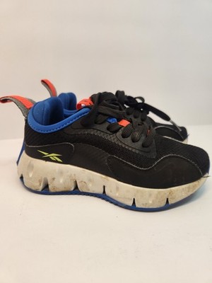 Reebok Zig Dynamica Boys Sneakers Black Blue Size 11 Youth Shoes