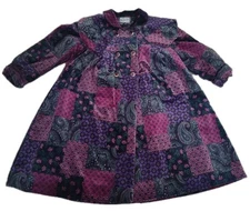 Vtg Rothschild Girls Velvet Coat Size 6 Union Made In USA Edwardian Collar