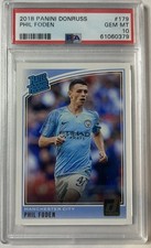 2018 Panini Donruss Phil Foden #179 Rookie RC Card PSA 10 Gem Mint. rookie card picture