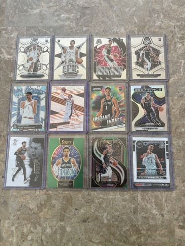 2024 Victor Wembanyama Lot RC Rookie Green Silver Mosaic Select Optic