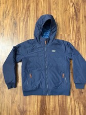 L.L. Bean Boys Bomber Jacket Coat Size L 14-16 Hooded Zip Up