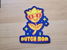 Dutch Bros Sticker Dutch Mom Flower Blue Yellow Mother's Day 2022 Collectable 