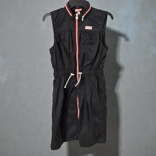 Hunter x Target Black Nylon Zip Rain Dress Vest Utility Cinched Waist M
