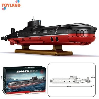 2895PCS Typhoon Class Submarine Building Blocks 1:250 941 Shark Submarine Bricks
