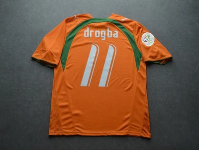 COTE D IVOIRE 2006 WORLD CUP DROGBA 11 HOME JERSEY SHIRT (Excellent)