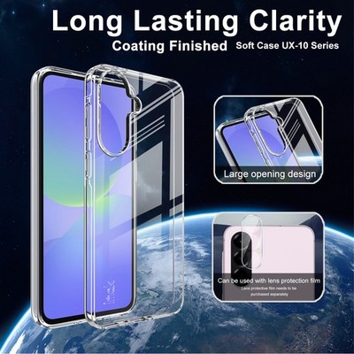 IMAK For Samsung Galaxy A37 5G, Luxury Soft Rubber Transparent Slim Case Cover