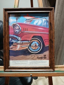 Vintage 1957 Chevy Hang Ten  80's Surfer Magazine Cut-out 8-1/2 X 11"