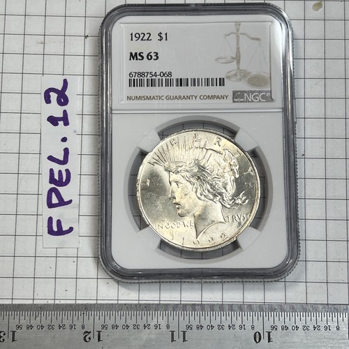 Dólar de la Paz 1922 MGC MS 63 - Moneda graduada - Envío gratuito - Imagen 3 de 5