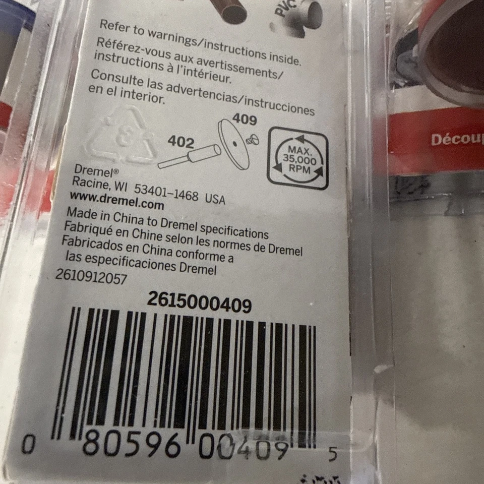 10 paquetes de ruedas de corte Dremel #409 - 36 piezas cada una, discos de corte de herramientas giratorias Foto 4 de 4