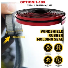 Car Windshield Roof Seal Noise Insulation Rubber Strip Moldings Trims Adhesive