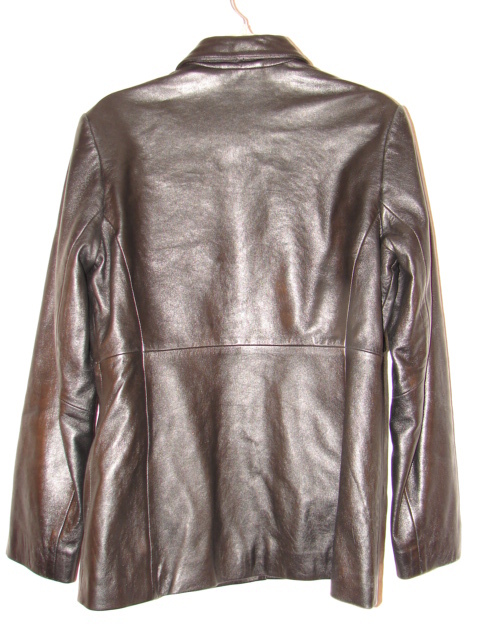 Old Navy Leather Coat Size Small  Basic Jacket  s… - image 4