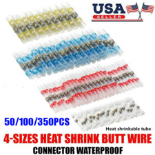 Waterproof Solder Seal Sleeve Heat Shrink Butt Wire Connectors Terminals 4 Types