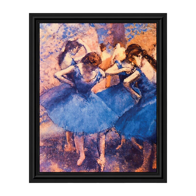 Dancers in Blue by Edgar Degas Framed Wall Art Print, Beautiful Degas Ballerinas