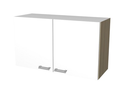 Küchen Hängeschrank Akazie Küchenschränke Weiß 100 cm Oberschrank 2