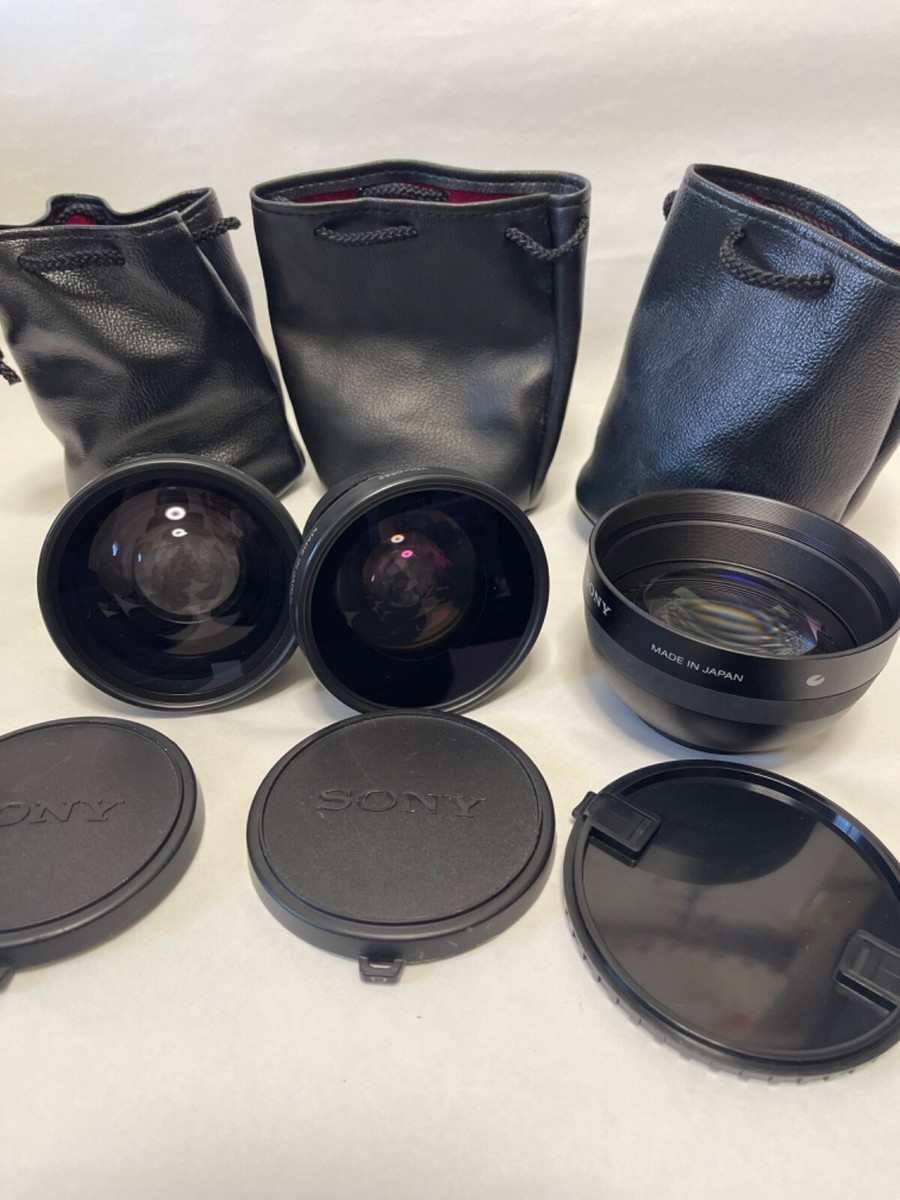 SONY Semi Fisheye VCL-0552 Tele Conversion VCL-2052K Wide Angle