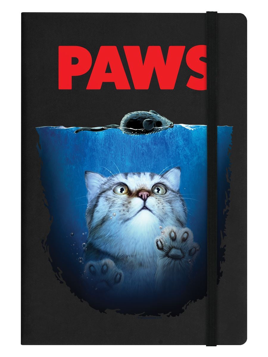 Notebook Paws A5 Hard Cover Black 14x21cm