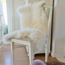 Coperta In Vera Pelliccia Di Pecora / Super Grande / Tappeto In Pelle Di Pecora / Coperta Boho / Pelle Di Pecora Merino Sexto Realizzata Con 6 Pelli Di Pecora Cucite / Casa Scandinava - Italia - Foto 2