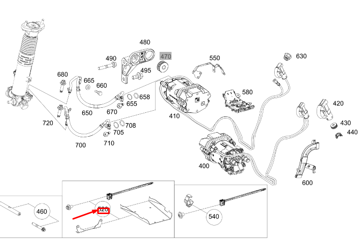 MB GLE W167 Hydraulic Pump Screen Plate Parts KitA1673204004