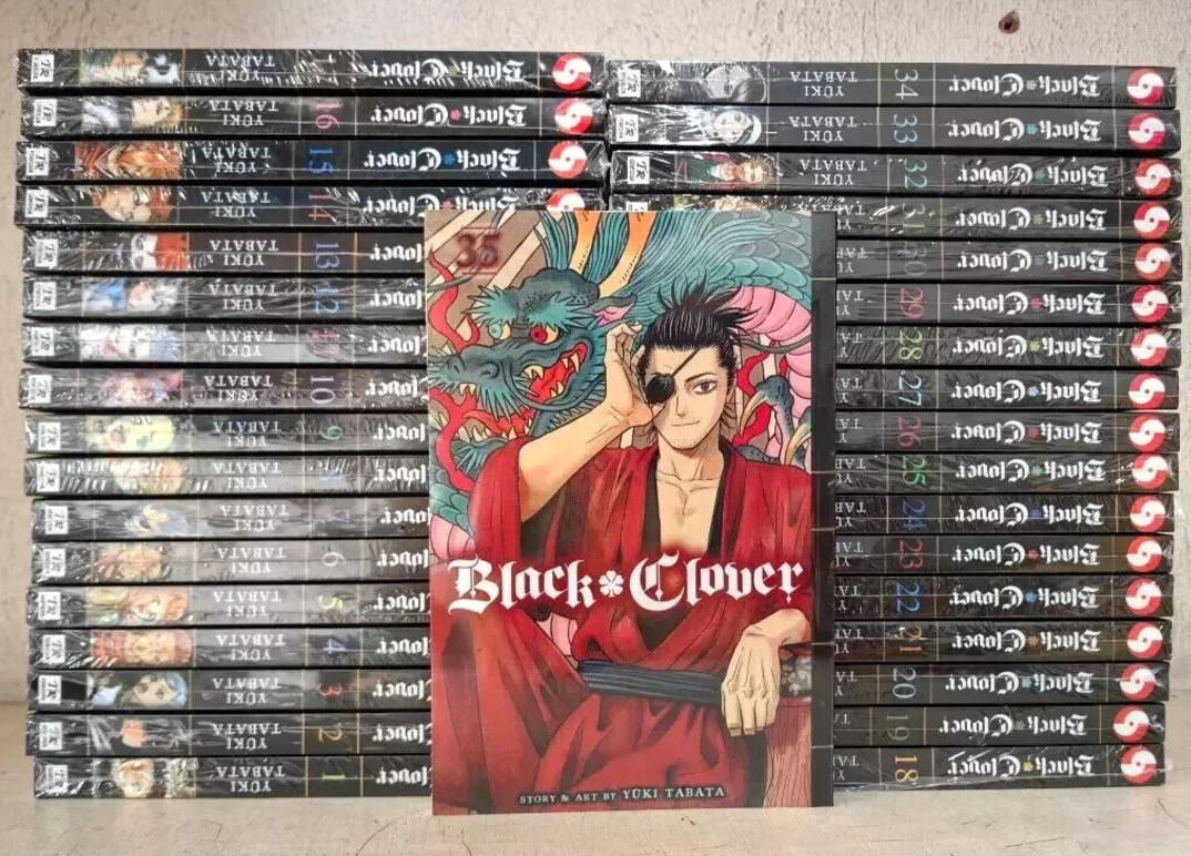 Juego completo de cómics manga inglés trébol negro volumen 1-35 Yuki Tabata envío DHL