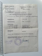 Bescheinigung 1957 Wehrmachtauskunftstelle (WASt) Berlin-Wittenau