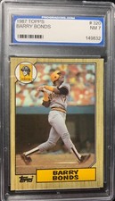 Baseball card 1987 TOPPS BARRY BONDS #320 NM7 (PGS)